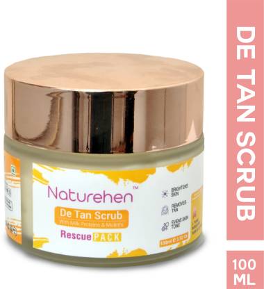 Naturehen De-Tan Face Scrub, Tan Removal Face Scrub for Glowing Skin, Oily, Dry Skin, Women, Men (100gm)