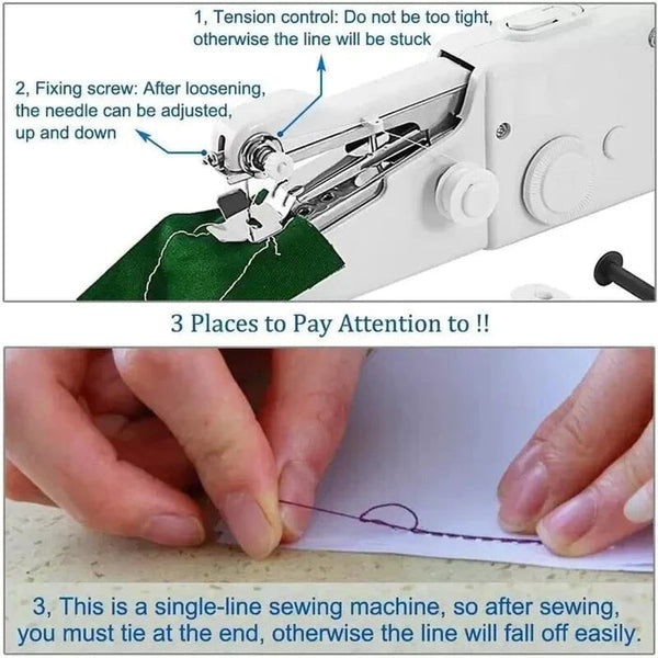 Handy Stitched Portable Mini Electric Sewing Machine| Home tailoring | Hand Machine | Silai Machine