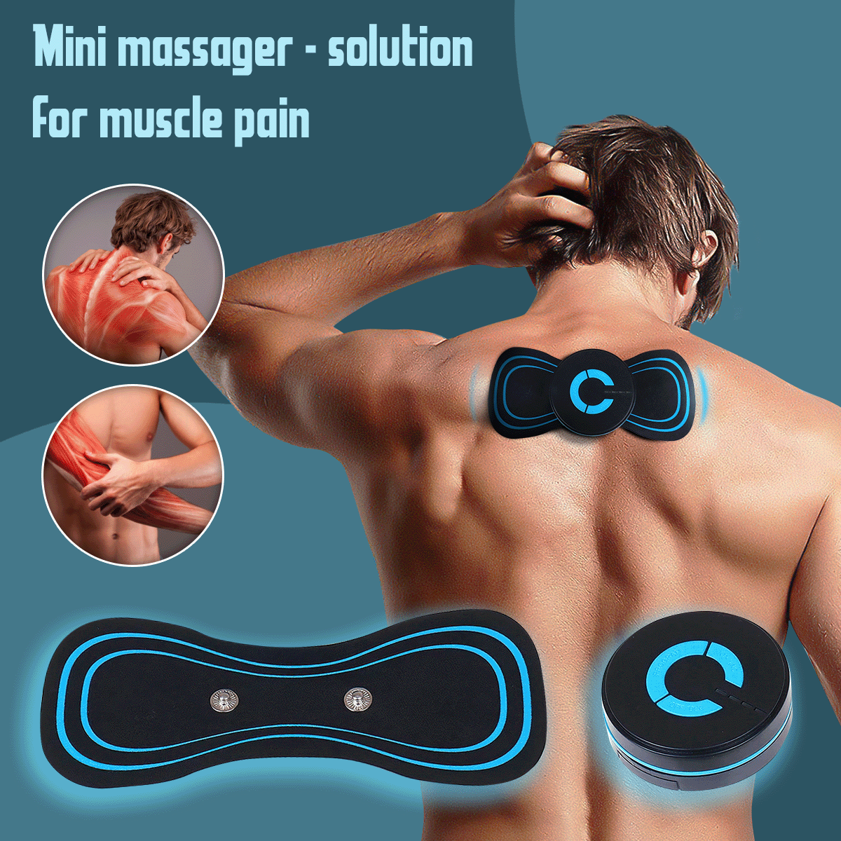 Pain Relief & Fat Burner Portable (8 in 1) Rechargeable Full Body Massager for Pain Relief, butterfly mini massager, ems massager, neck massager for cervical pain, mini massager, For Shoulder, Arms, Legs For (Man & Women)