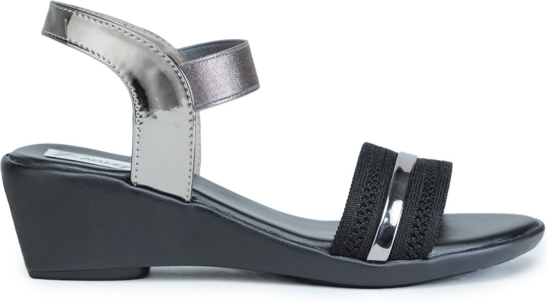New Premium Quality Gun Metal Ladies Comfortable Wedges Sandal for Women's & Girl⭐