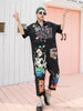 Multi color Girl Power collared Fashionable Women Jumpsuits