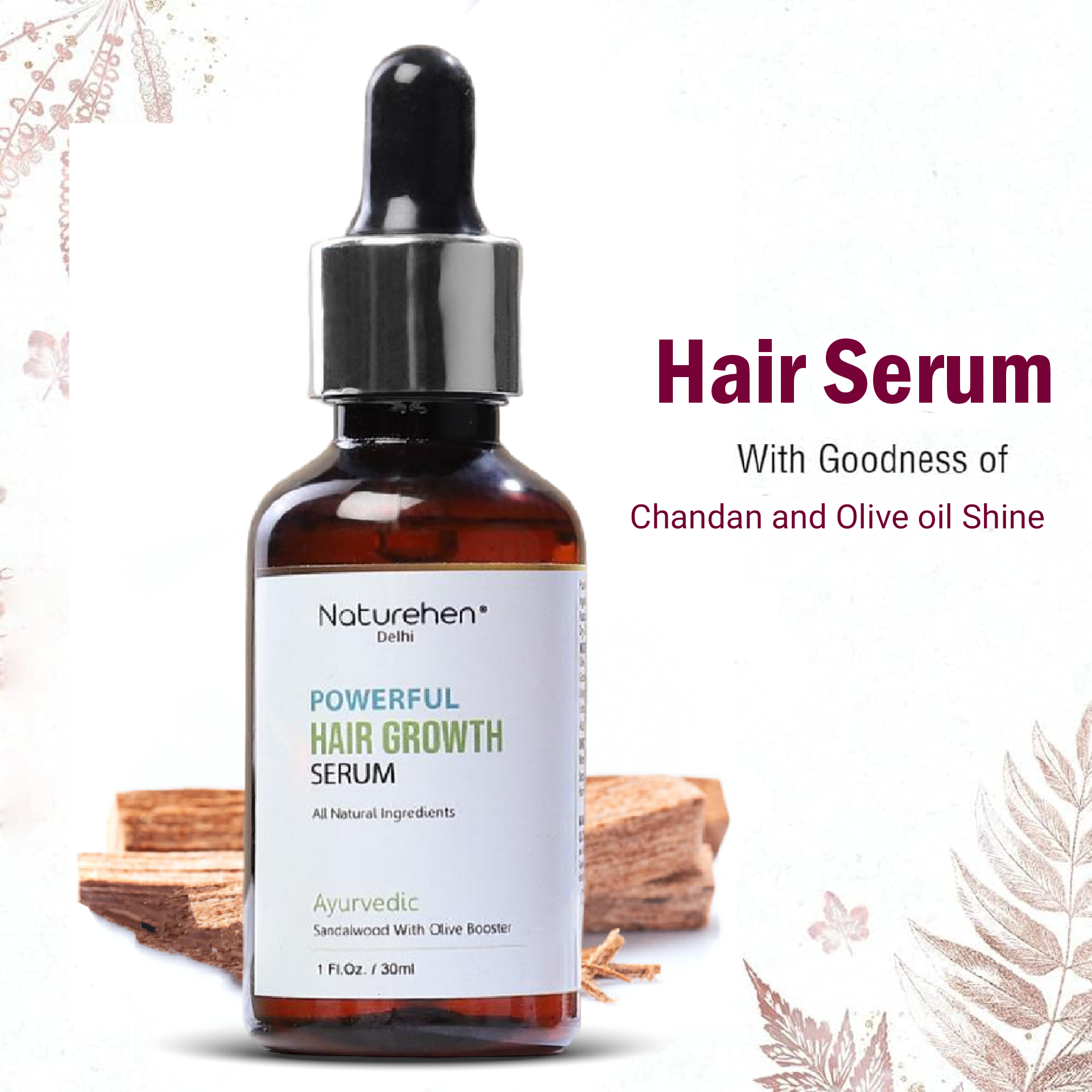 Chandan Hair serum for Men and Women Repairs Hair Damage & Lessens Hair fall (30ml)