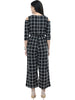 Urbane Feminine Black Checked Jumpsuits For Women & Girls⭐