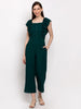 Diva Attractive Women's Ankle Length Jumpsuit Maxi Sleeveless Crepe A-Line Dress