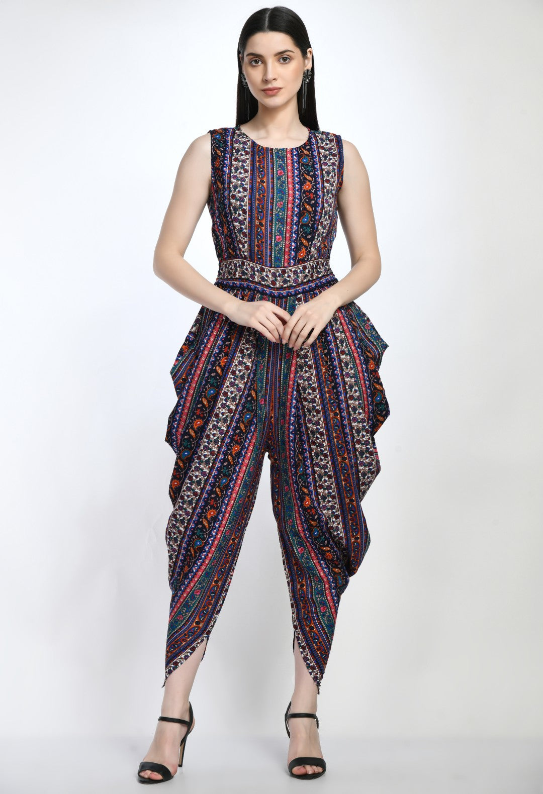 Fashionable Indo-Western style owl printed jumpsuits For Women & Girls