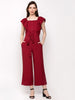 Diva Attractive Women's Ankle Length Jumpsuit Maxi Sleeveless Crepe A-Line Dress