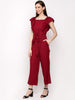 Diva Attractive Women's Ankle Length Jumpsuit Maxi Sleeveless Crepe A-Line Dress